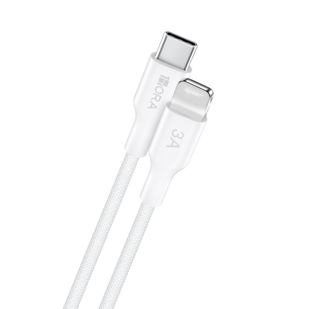 1Hora CAB273 Braided USB-C to Lightning Cable — 3A Charge & Data