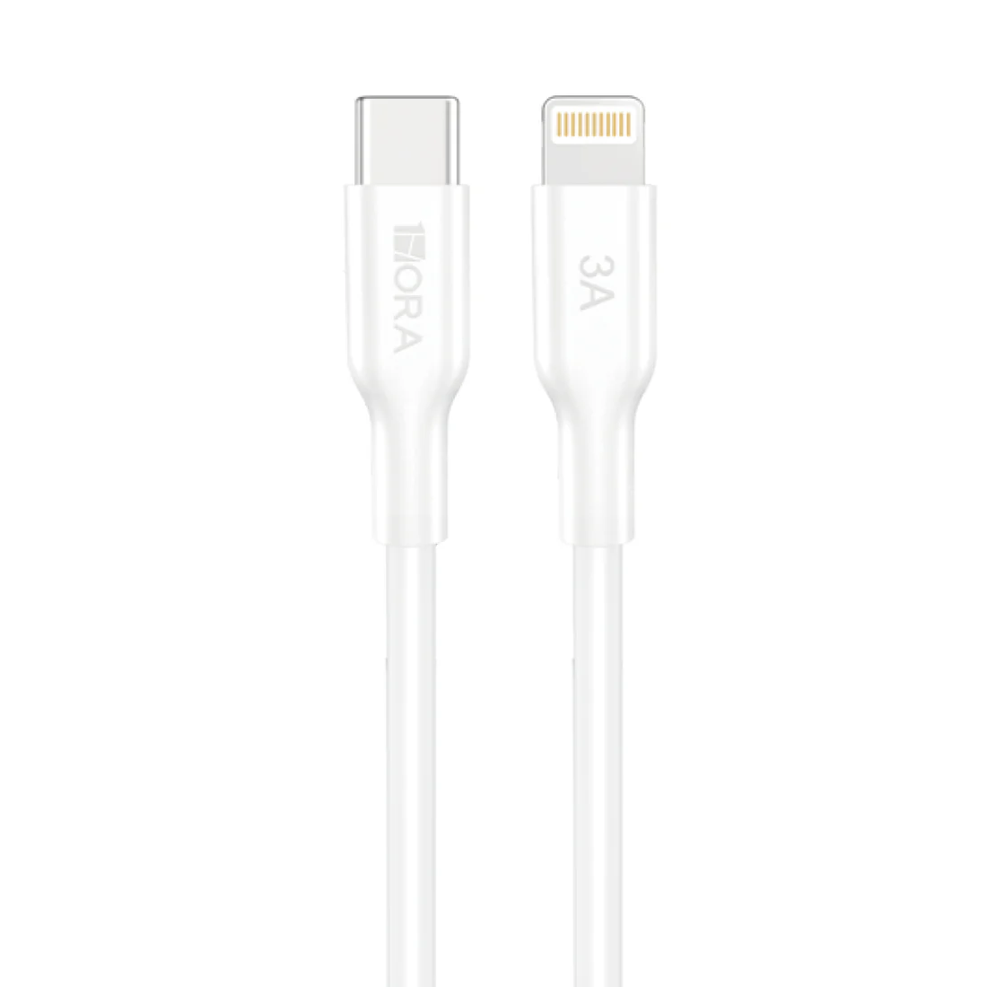 1Hora CAB271 2m USB-C to Lightning Cable — PVC, 3A Rated