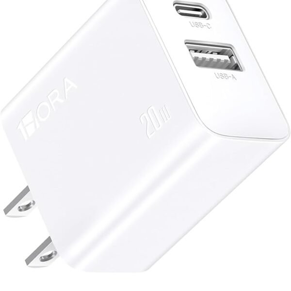1Hora GAR161 Wall Charger — 20W Dual Port (USB-A + USB-C)