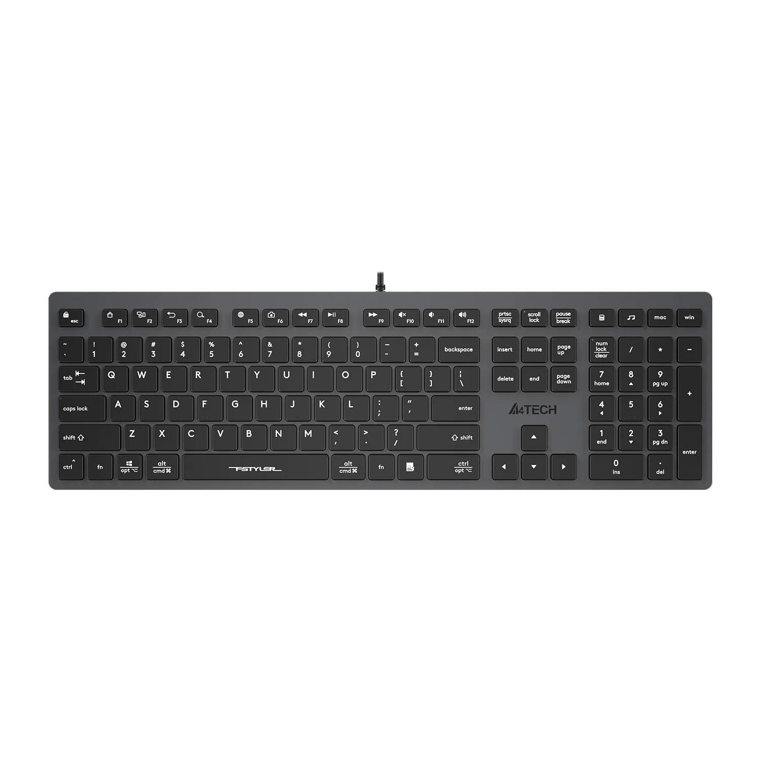 A4Tech Fstyler FX50 Wired Keyboard — Scissor Switches & 1.5 mm Travel
