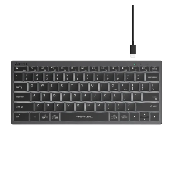 A4Tech Fstyler FX61 — Compact Wired Backlit Scissor Keyboard