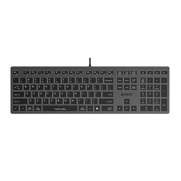 A4Tech FX60 Grey Fstyler — Neon Backlit Scissor Keyboard
