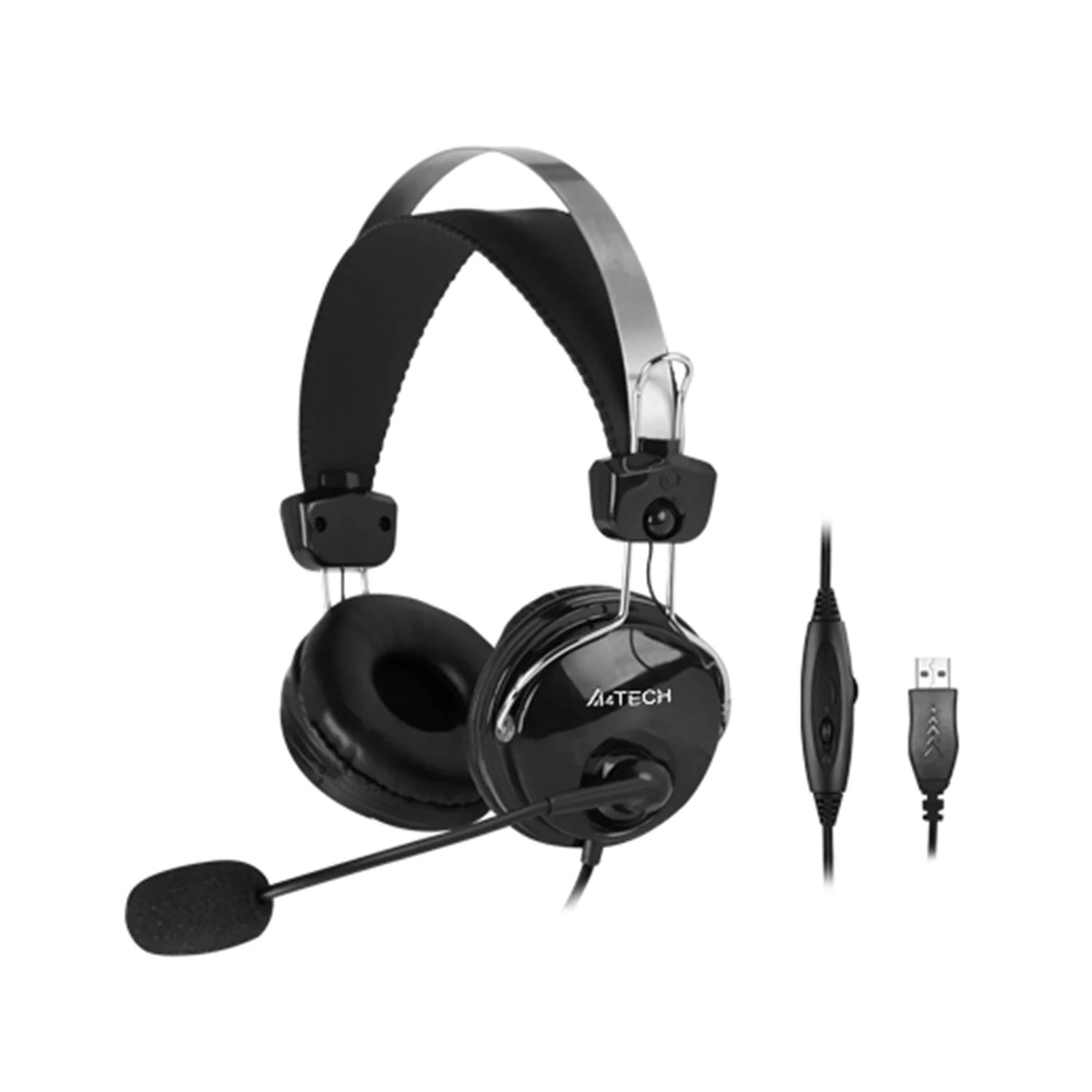 A4Tech HU-7P ComfortFit USB Headset — Volume Control for Online Calls
