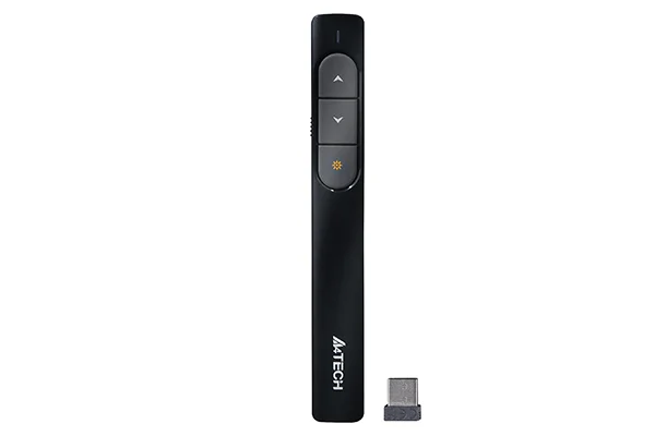 A4Tech LP15 Black 2.4G Wireless Presenter — Red Laser, 100 m, Nano Receiver