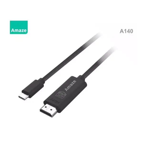Amaze A140 USB-C to HDMI 4K Adapter Cable, 1.8 m — Black