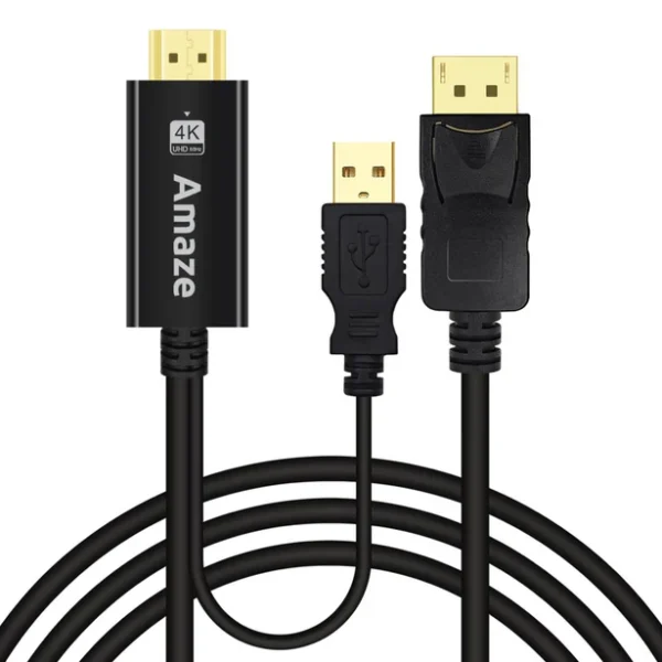 Amaze A820 Active Cable – HDMI Source to DisplayPort Display (2 m, 4K 60 Hz)