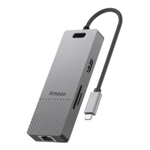 Amaze Hyper Flux A332 — 7-in-1 USB-C Hub with Dual 4K Displays