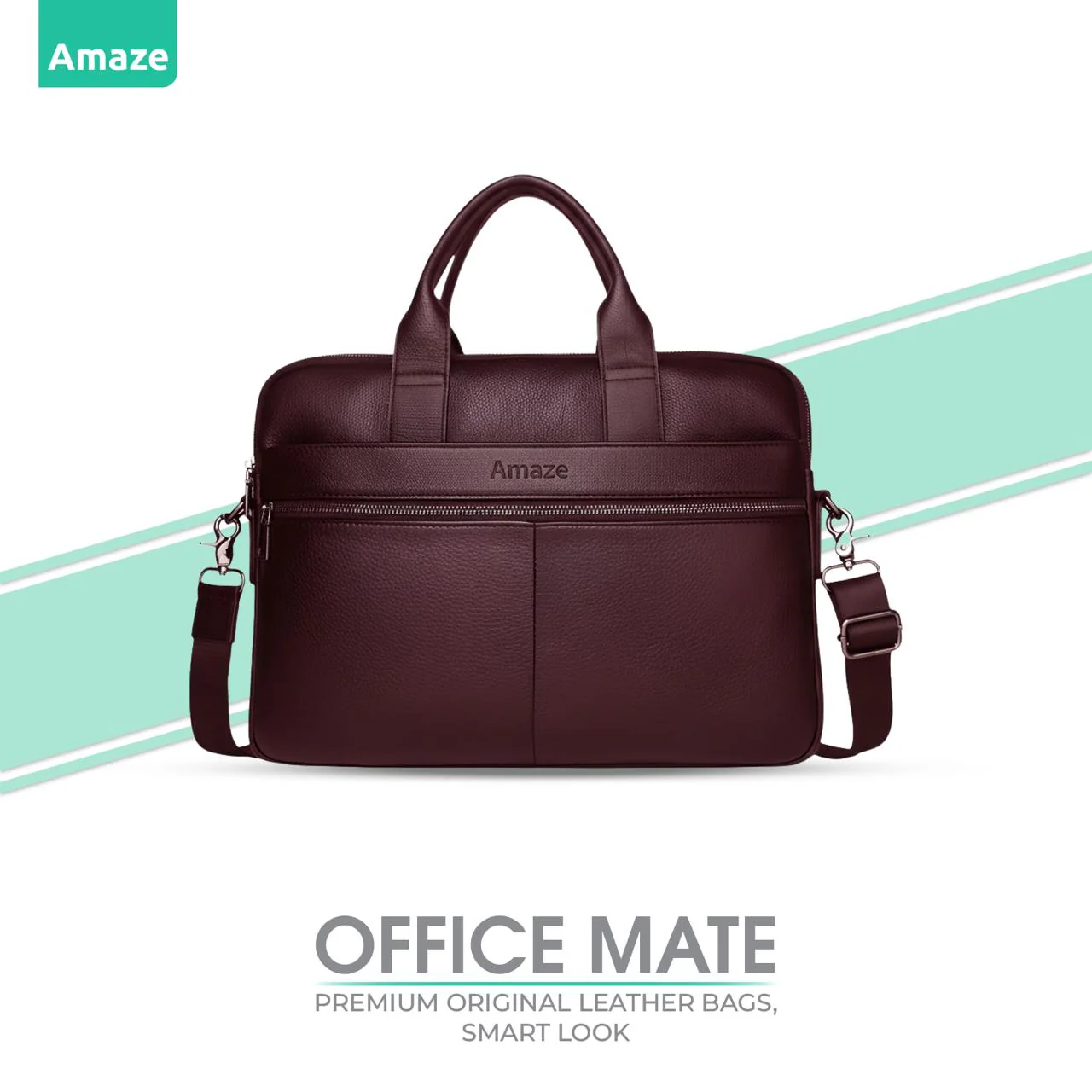 Amaze A925 OfficeMate 15.6″ Original Leather Laptop Bag