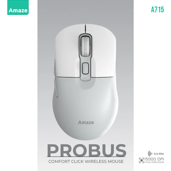 Amaze A715 Probus Comfort Click Mouse — 2.4 GHz, Silent 6-Button