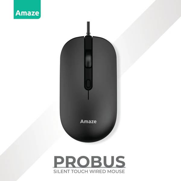 Amaze A704 Probus Silent Touch Wired Mouse — Four DPI Steps