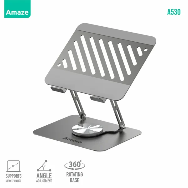 Amaze A530 Rotating Laptop Stand — 17" & 3.5 kg Capacity