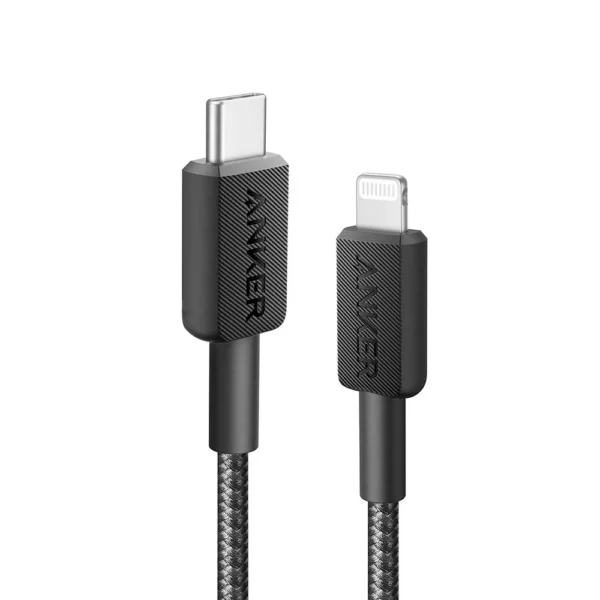 Anker 322 Braided USB-C to Lightning (3 ft, A81B5H11) — MFi Certified