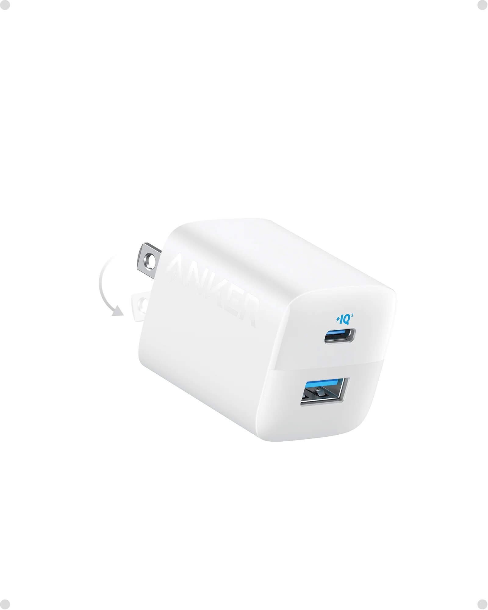 Anker 323 Charger 33W — Foldable Dual-Port USB-C & USB-A
