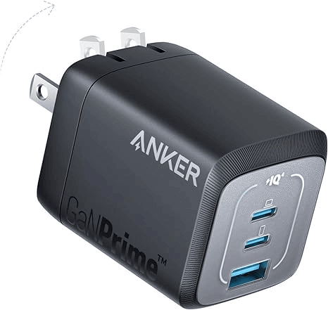 Anker Prime A2669 — 67W GaN Charger (2× USB-C + USB-A)