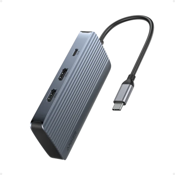 Anker A8374 7-Port USB-C Hub — Dual 1080p Displays, 10Gbps & 85W PD