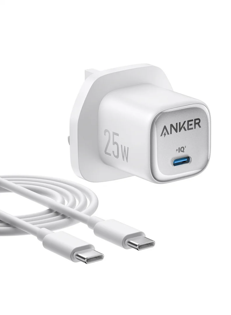 Anker B2656 Wall Charger — 25W USB PD, Foldable Pins & 1.5 m USB-C Cable