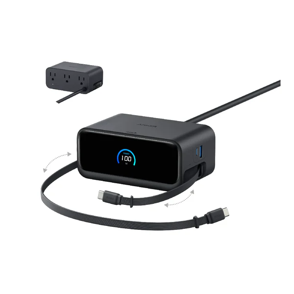 Anker A91C8621 Nano 100W Desktop 6-in-1 Station — Retractable USB-C