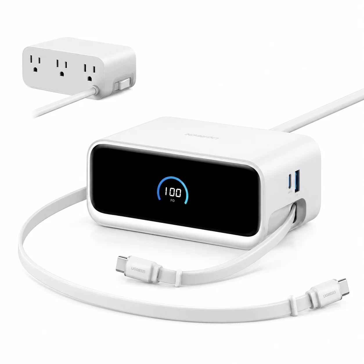Anker A91C8621 Nano 100W Desktop 6-in-1 Station — Retractable USB-C