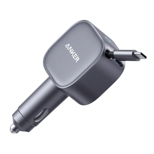 Anker Nano A2738 75W Car Charger – Built-In Retractable 45W USB-C