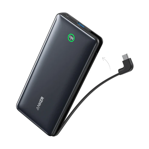 Anker Nano A1387 — 20,000mAh 30W Power Bank with Integrated USB-C Lead