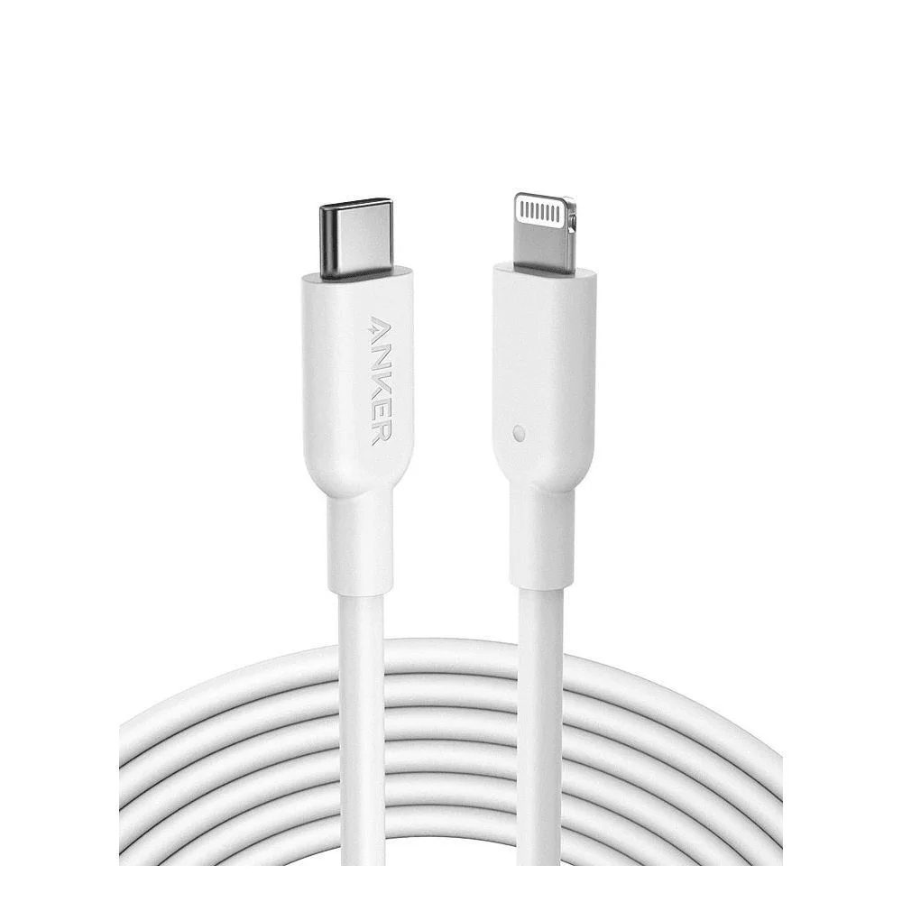Anker PowerLine III (White) USB-C to Lightning — MFi, PD & 480Mbps