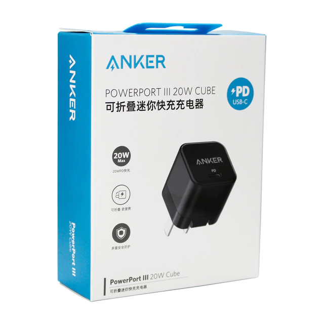 Anker A2149 PowerPort III 20W Cube — Foldable USB-C Charger