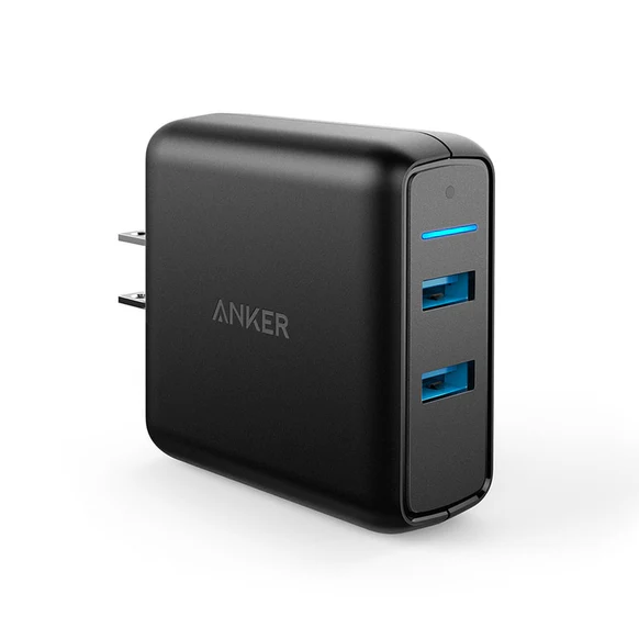 Anker A2025 PowerPort Speed 2 — QC 3.0 Dual USB Wall Charger, Black