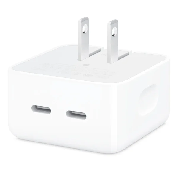 Apple 35W Compact Dual USB-C Power Adapter — Charge Two Devices