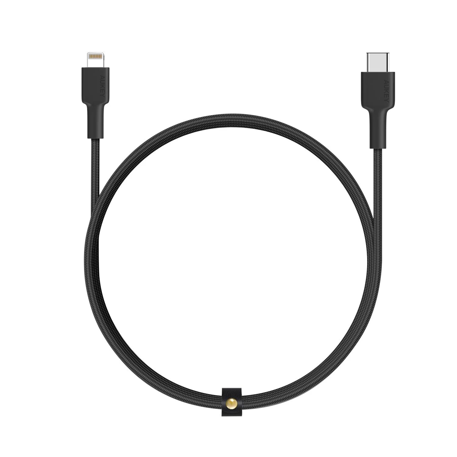 Aukey CB-CL1 — 1.2 m MFi Braided USB-C to Lightning Cable for PD Fast Charge & Sync