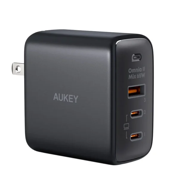 Aukey Omnia II Mix PA-B6T – 65 W Tri-Port GaN PD Charger