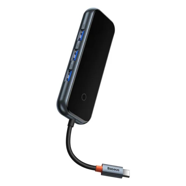 Baseus AcmeJoy Type-C Hub — 4 USB 3.0 Ports, Tempered Glass, 100W PD Variant