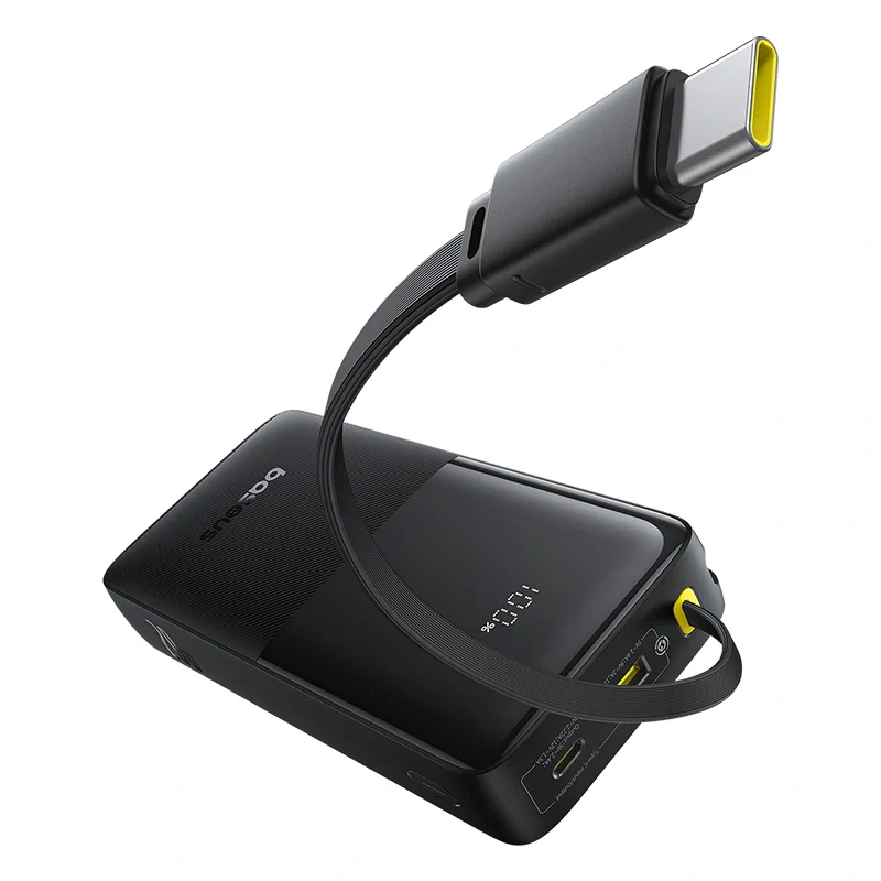 Baseus Bipow 2 20000mAh 20W — Built-In USB-C Cable & Battery Percentage Screen