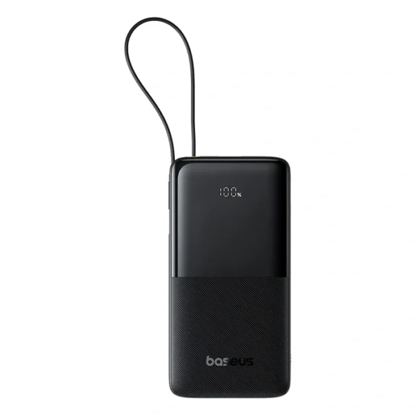 Baseus Bipow 2 10000mAh Power Bank — 20W Fast Charge & Fixed USB-C Lead