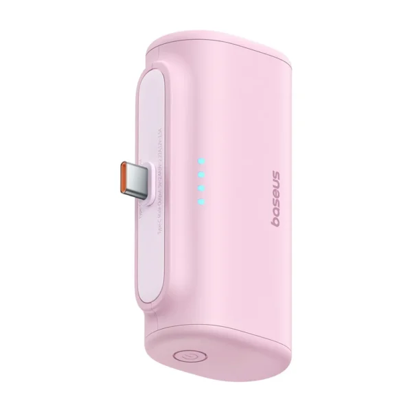 Baseus 5000mAh 20W Type-C Edition Compact Power Bank – Pink