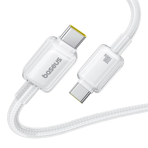 Baseus Crystal Moon White 1 m USB-C Cable — 100 W Power Delivery