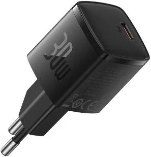 Baseus Cube Pro 30W USB-C Fast Charger 1C — EU GaN Black