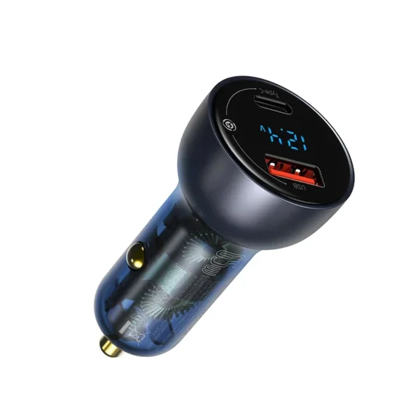 Baseus CCKX-C0A 65W QC+PPS In-Car Charger with Live Power Readout