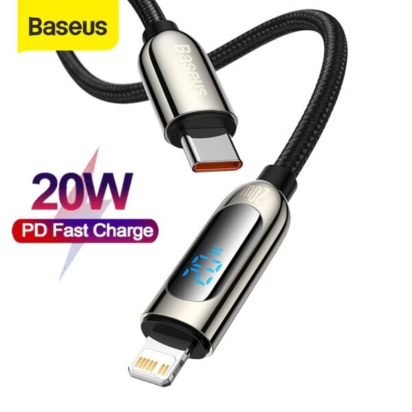 Baseus CATLSK-01 | 20W PD Fast Charge Cable with Digital Display