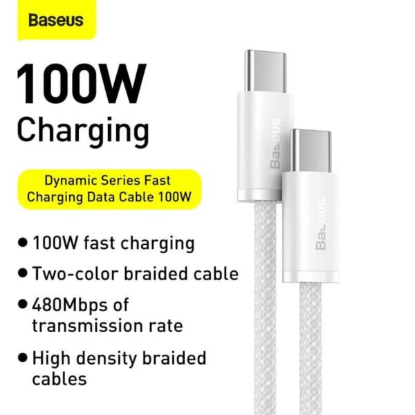 Baseus Dynamic Series USB-C Cable — 100 W PD & 480 Mbps, Braided