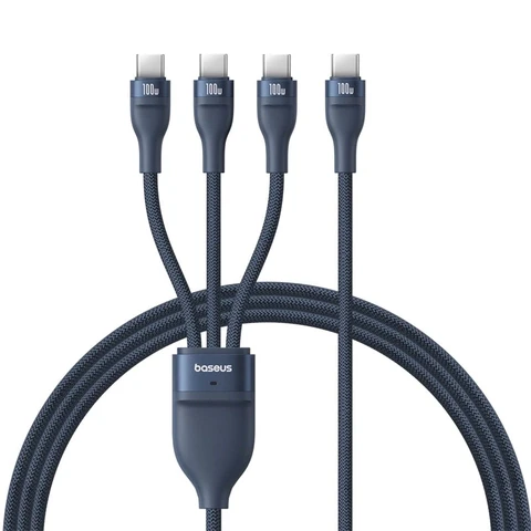 Baseus Flash Series 3 – 1.5 m 100W Type-C to Triple Type-C Cable