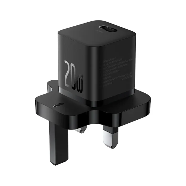 Baseus GaN5 Fast Charger Mini — 20W USB-C PD UK Wall Plug