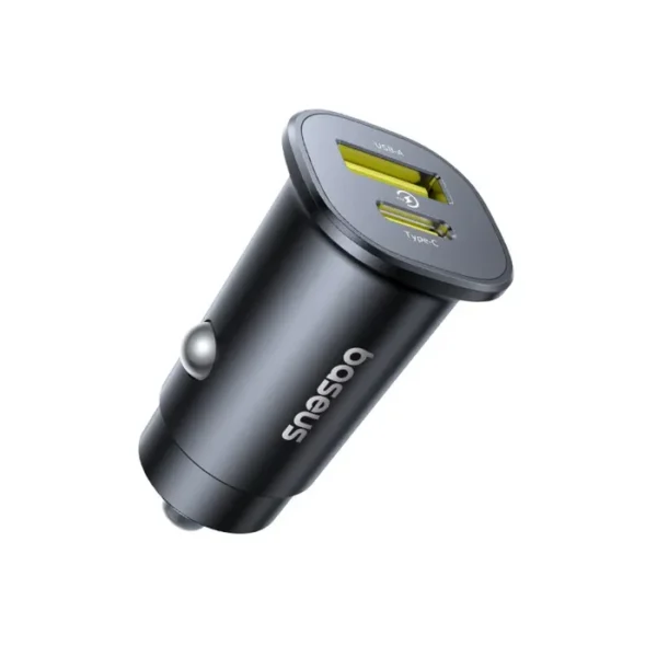 Baseus GoTrip C+U 30W Vehicle Charger — Type-C PD and USB-A Dual Port