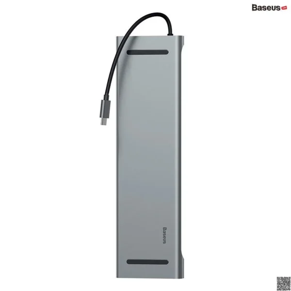 Baseus CATSX-G0G 11-in-1 Type-C Notebook Hub — Dual 4K/HD & 60W PD