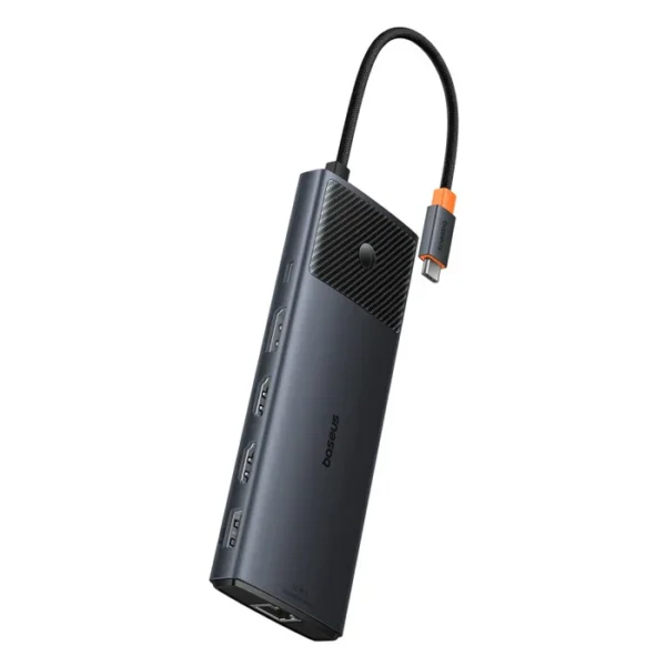 Baseus Metal Gleam II Cosmic Black — 11-Port USB-C Docking Hub