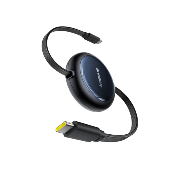 Baseus Nomos Cosmic Black — 100W Retractable USB-C to USB-C Cable (1.5m)