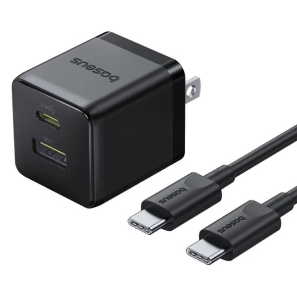Baseus Palm CCZC20US 20W Charger – USB-A & USB-C with 60W Cable