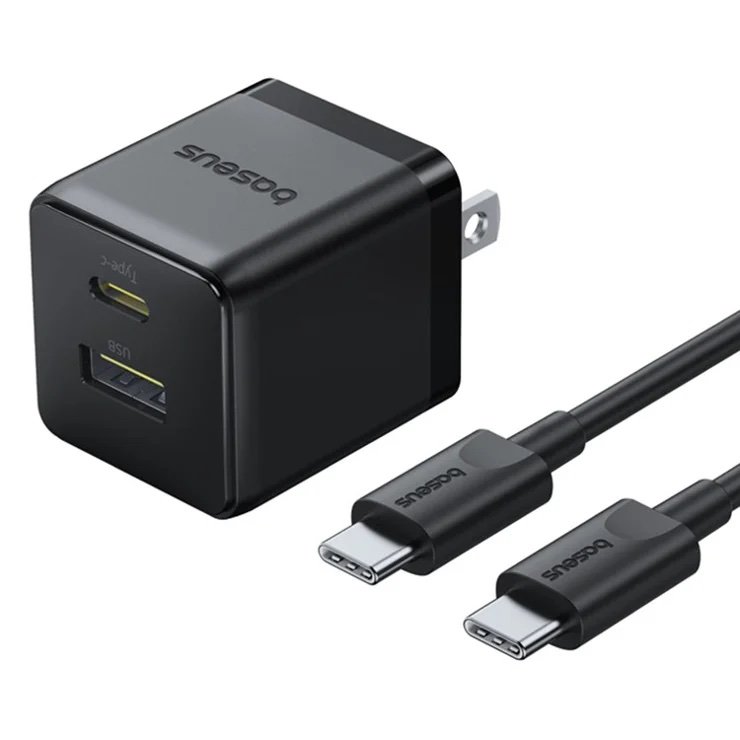 Baseus Palm CCZC20US 20W Charger – USB-A & USB-C with 60W Cable