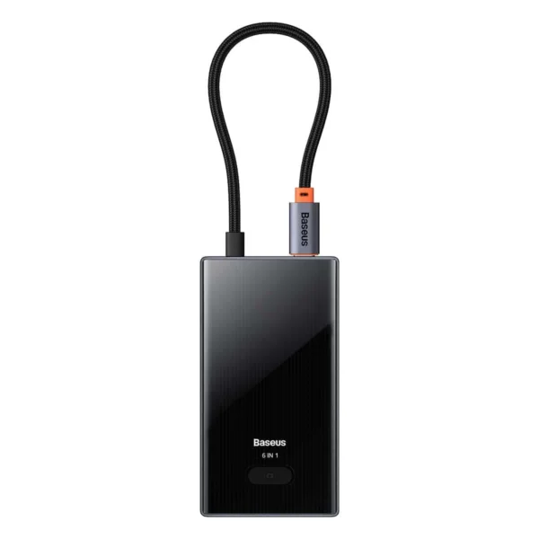 Baseus PioneerJoy 6-Port USB-C Hub — Gray, HDMI 4K60 & Ethernet