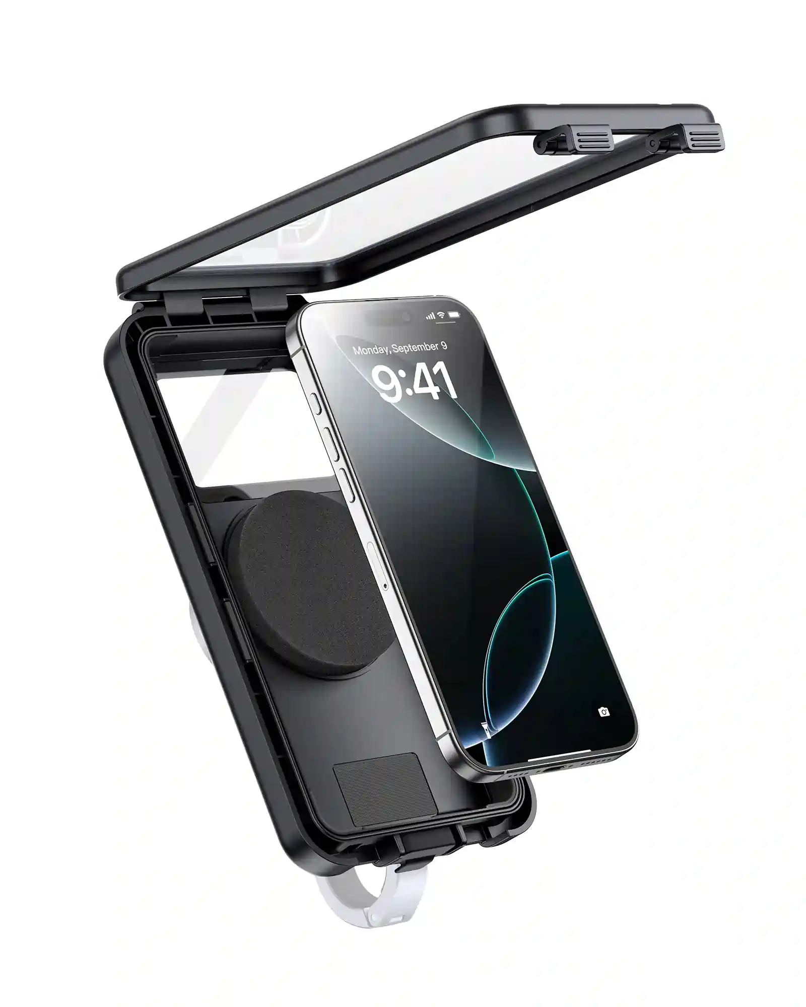 Baseus PrimeTrip VB1 RainShield — Handlebar Phone Case (Cosmic Black)