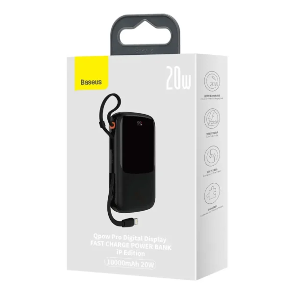 Baseus Qpow Pro iPhone Edition — 20W 10000mAh Power Bank with Digital Display